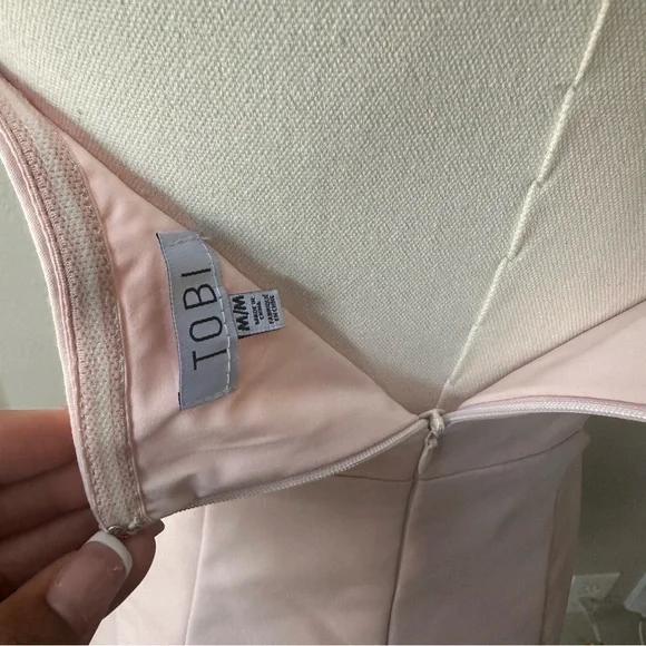 NWT Tobi Into The Night Strapless Dress in Blush - Picture 8 of 10